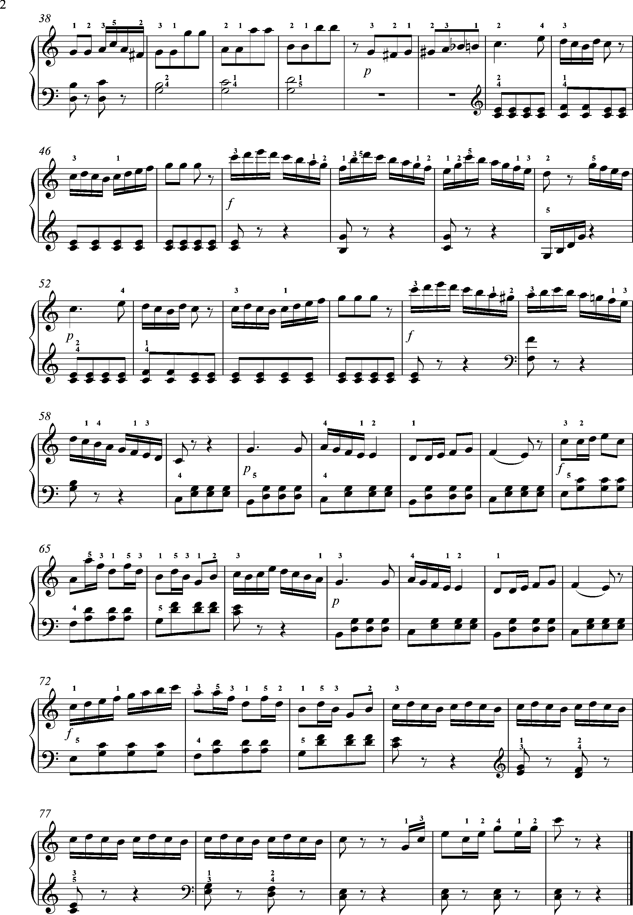 Clementi, Sonatine Nr. 3, 3. Satz - Allegro Seite 2